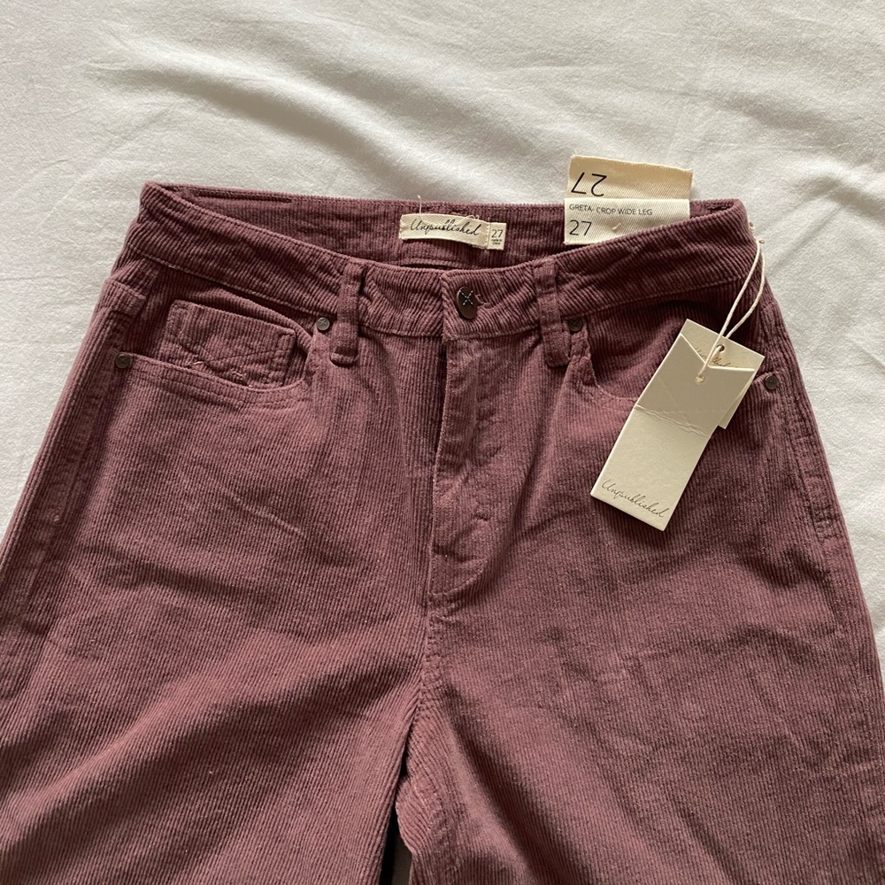 Corduroy pink pants